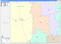 Red Willow County, NE Wall Map Color Cast Style 2026